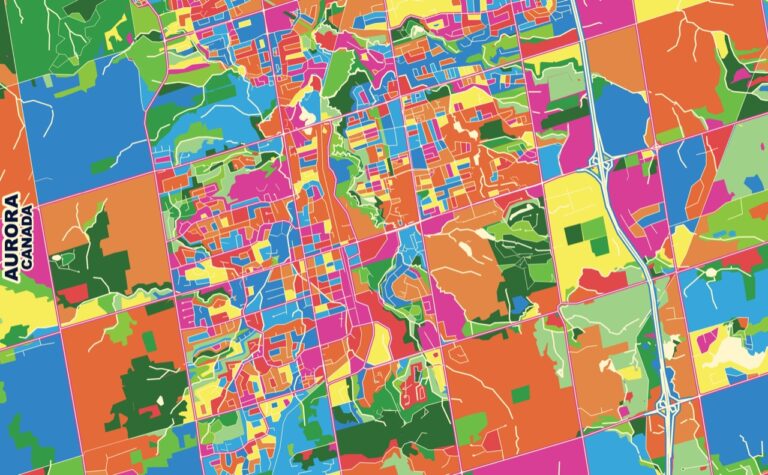 map of aurora ontario