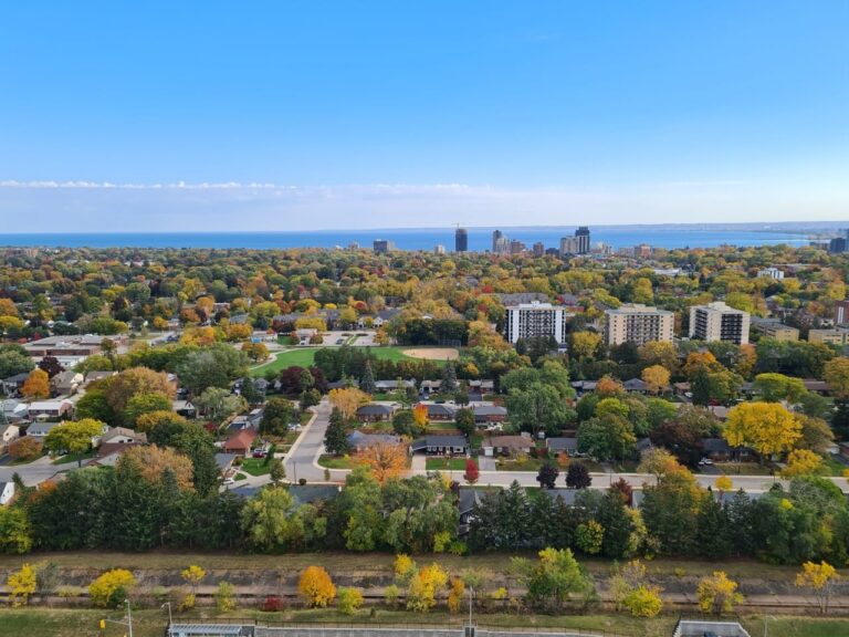 View of Burlington, Ontario in fall - article about refinancing your mortgage in Ontario